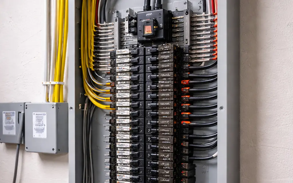 Neatly wired electrical panel by Paramount Electric